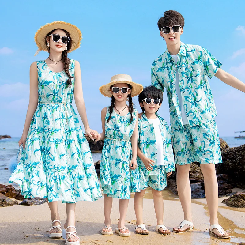 Summer Clothing Resort - Vacanza abbigliamento genitore-figlio famiglia abbinamento spiaggia
