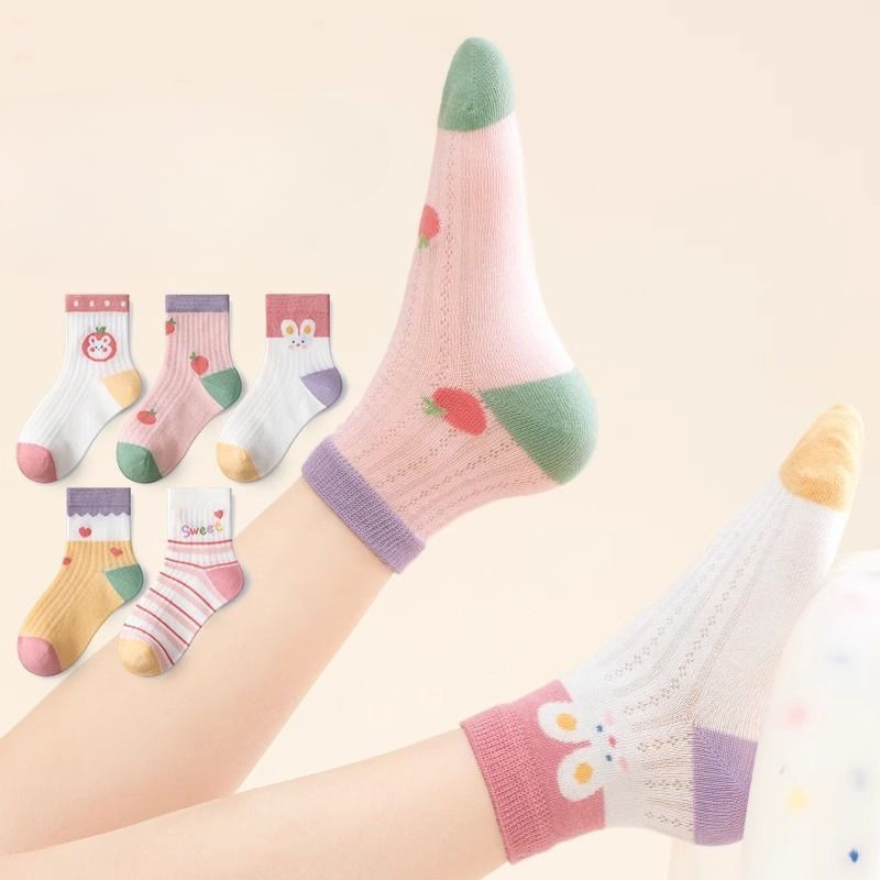 Summer Clothing Baby Girl - Calzini per bambini 5 paia/lotto Calzini