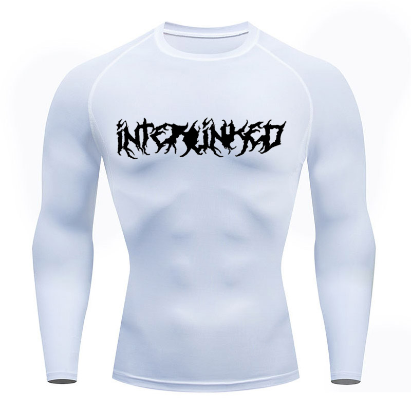 Rash Guard Long Sleeve - Camicia bianca a compressione T-shirt da