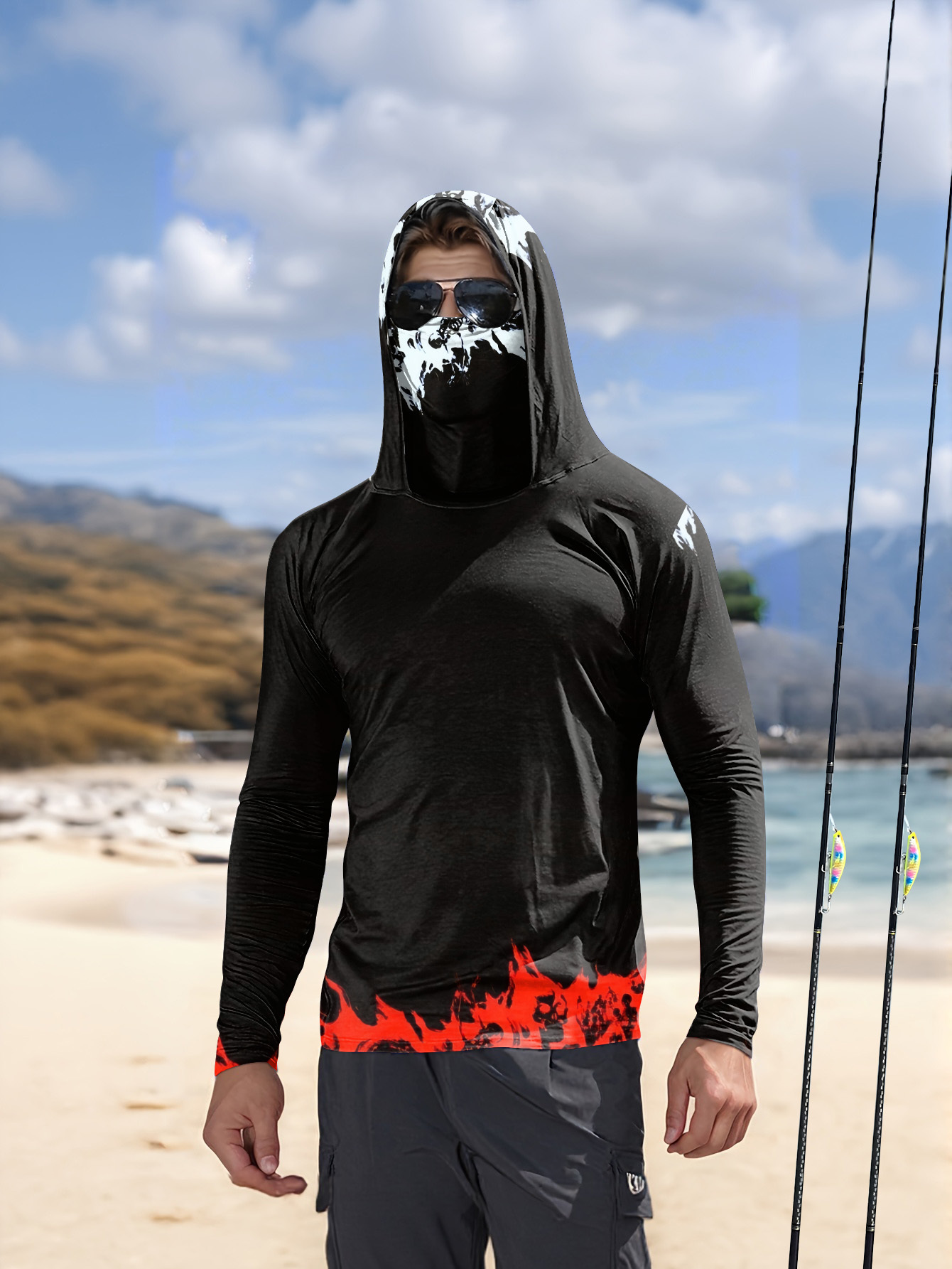 Rash Guard Long Sleeve - Maglietta da pesca a maniche lunghe