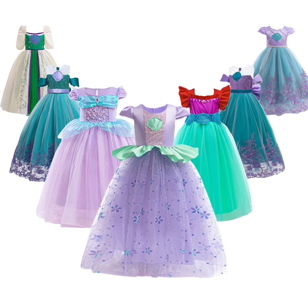 Summer Clothing For Kids Girls - Sirenetta Ariel Costumi da principessa Giovani