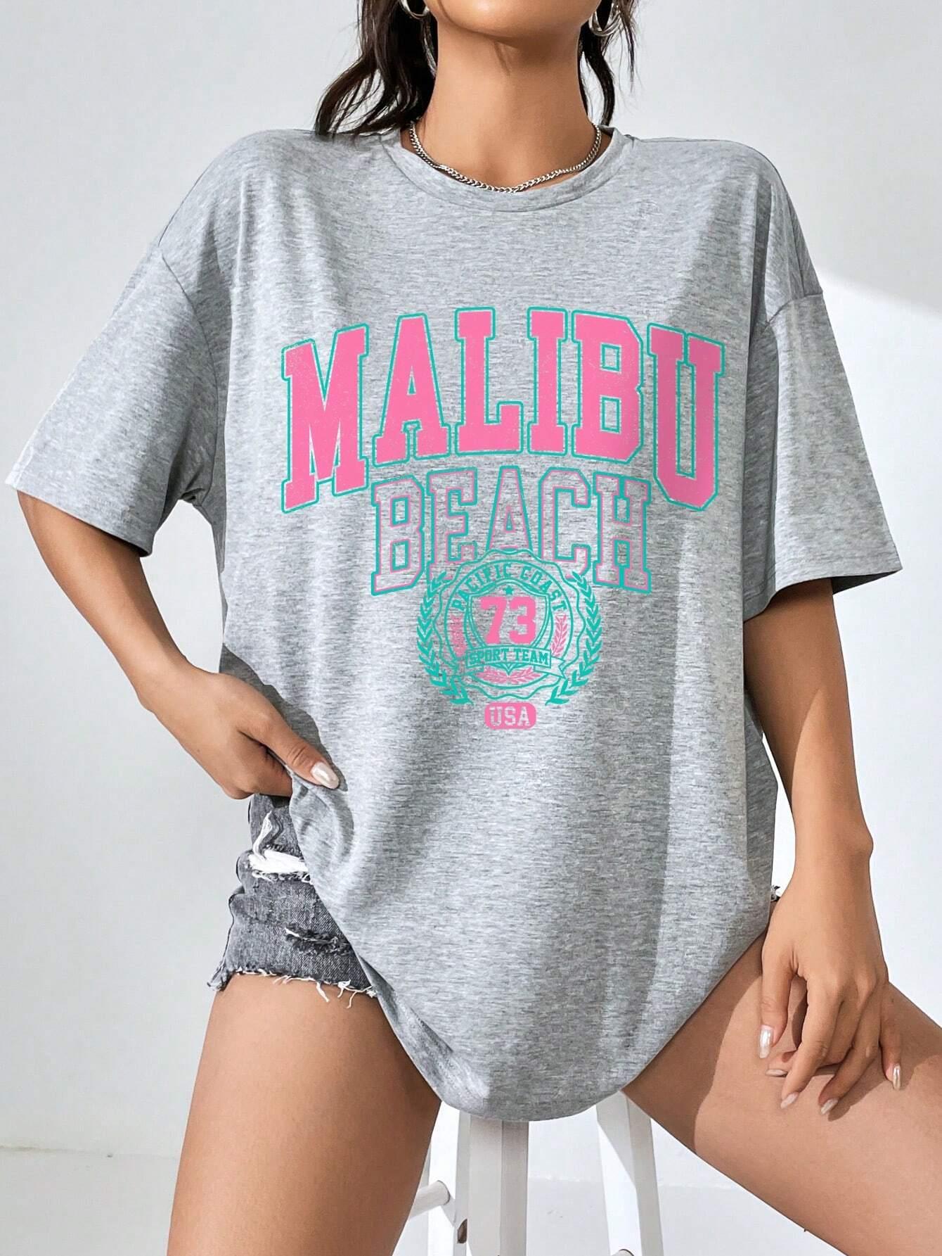 Malibu Beach Stampa di lettere - Summer Clothing Brands For Women recensione e prezzo