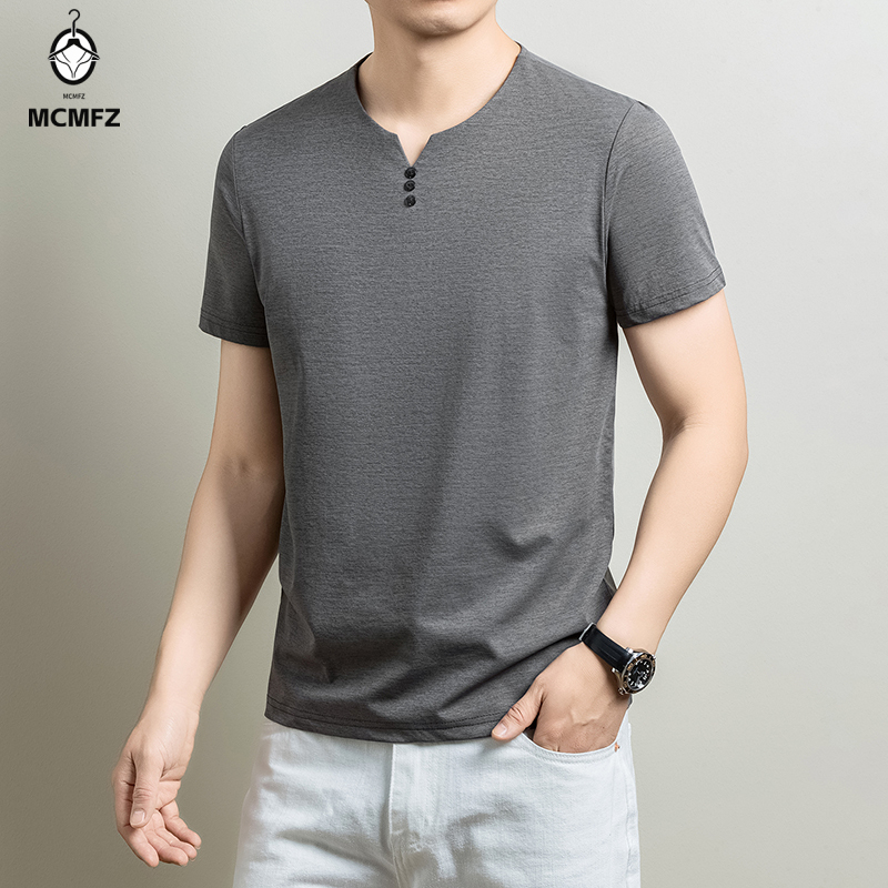 Maglietta Henley basic da uomo - Summer Clothing Guys recensione e prezzo