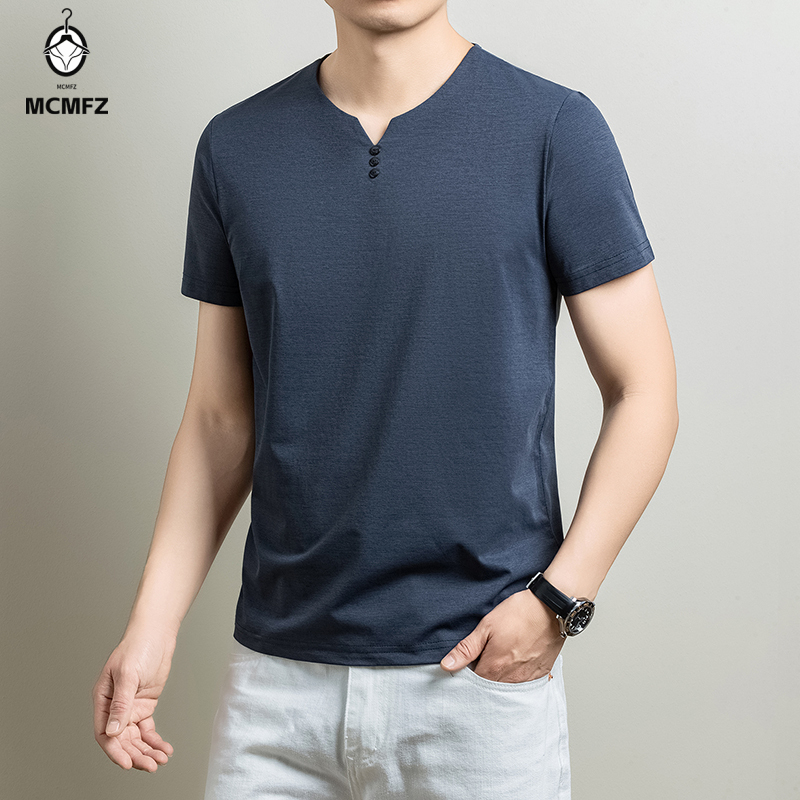 Maglietta Henley basic da uomo - Summer Clothing Guys recensione e prezzo