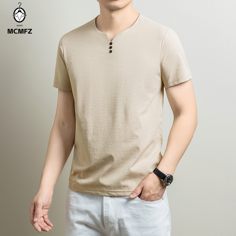 Maglietta Henley basic da uomo - Summer Clothing Guys recensione e prezzo