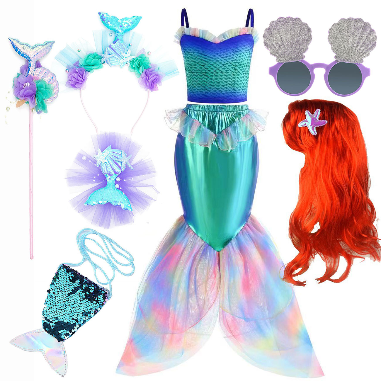 Disney Sirena Vestire Costume  - Summer Clothing For Kids Girls recensione e prezzo