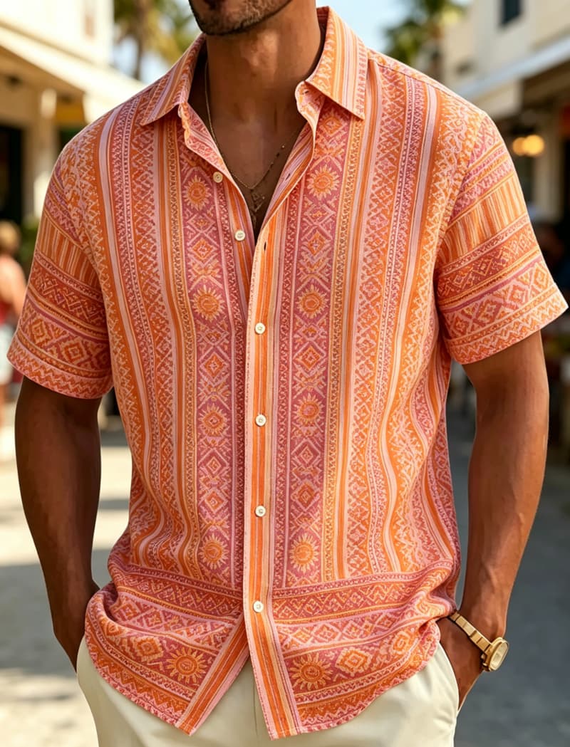 Camicia da Uomo a Maniche Cort - Summer Clothing Resort recensione e prezzo