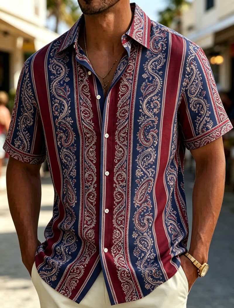 Camicia da Uomo a Maniche Cort - Summer Clothing Resort recensione e prezzo
